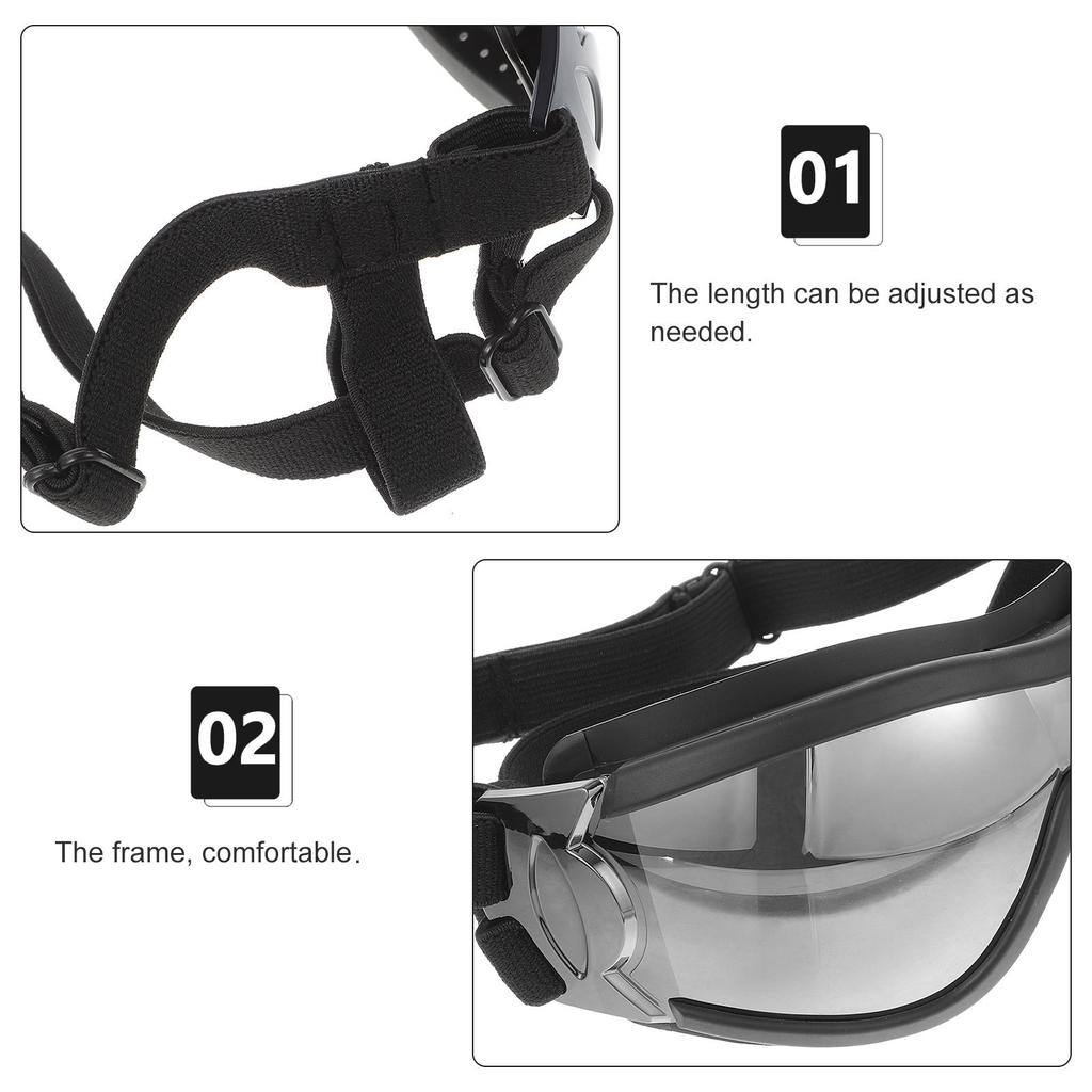 Protective Goggles for Dogs Pet Outdoor Goggles Lightweight Uv Resistant Windproof Snowproof Pc PVC Material Running Walking