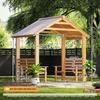 Outdoor Anti-Corrosion Wood Pergola Gazebo