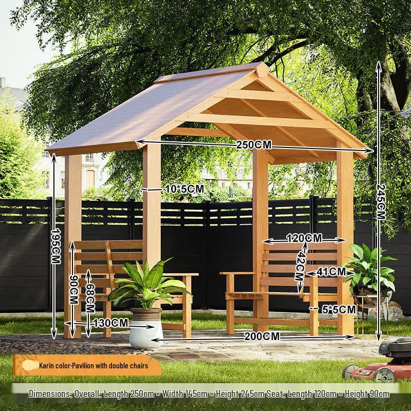Outdoor Anti-Corrosion Wood Pergola Gazebo