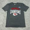 Футболка Kansas City Chiefs Мужская Средний размер NFL Чемпионы Супербоула LVII Серая
