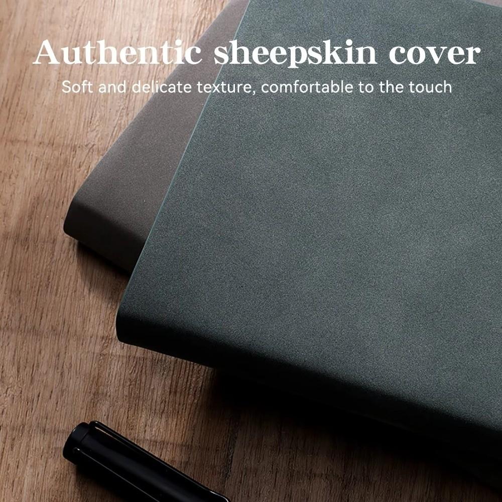 Soft Cover Business Notepad 128 Sheets Thick Journal Sheepskin Leather Notebook For Office Gift