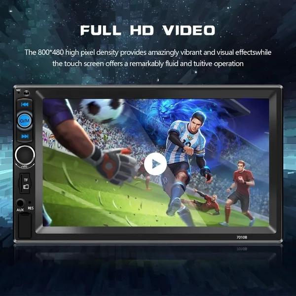 2 Din Car Multimedia Player Audio Stereo Radio 7" HD MP5 Touch Screen Digital Display Bluetooth USB FM Autoradio