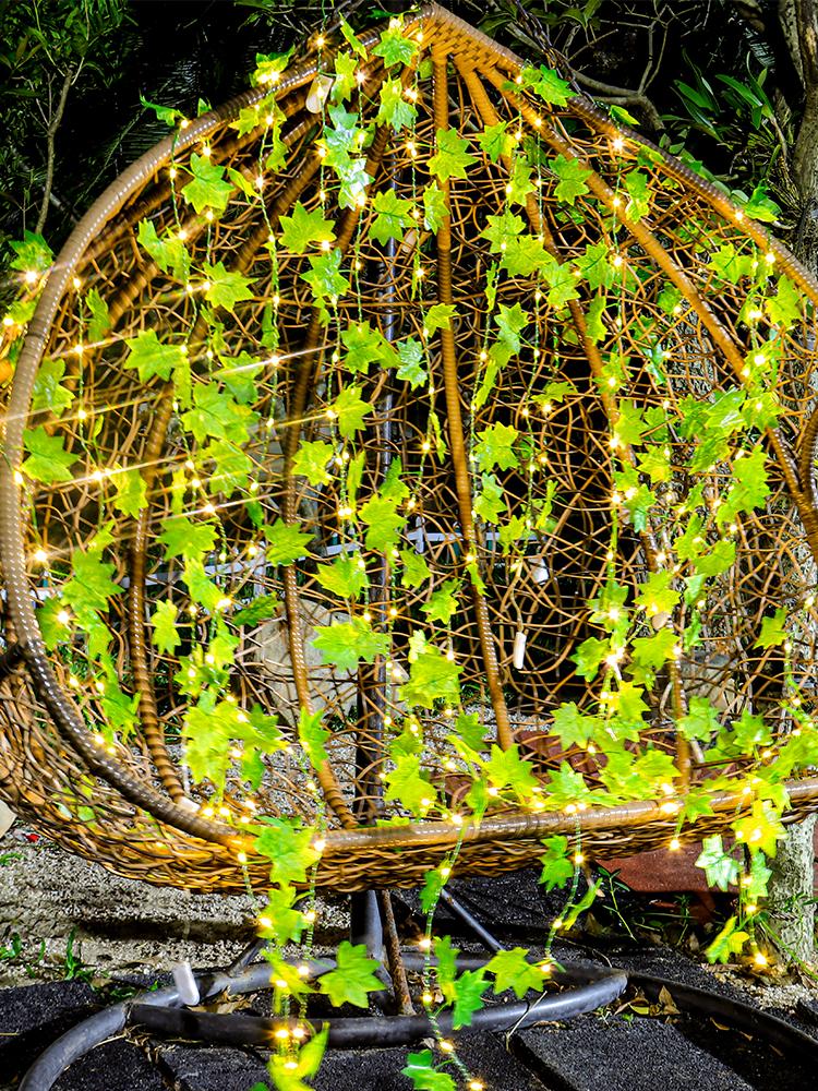 Имитация занавески для растений, световая струна Фея Фея Фея, лампа из медной проволоки, уличное украшение стены, световая струна, украшение в помещении, искусственное зеленое растение