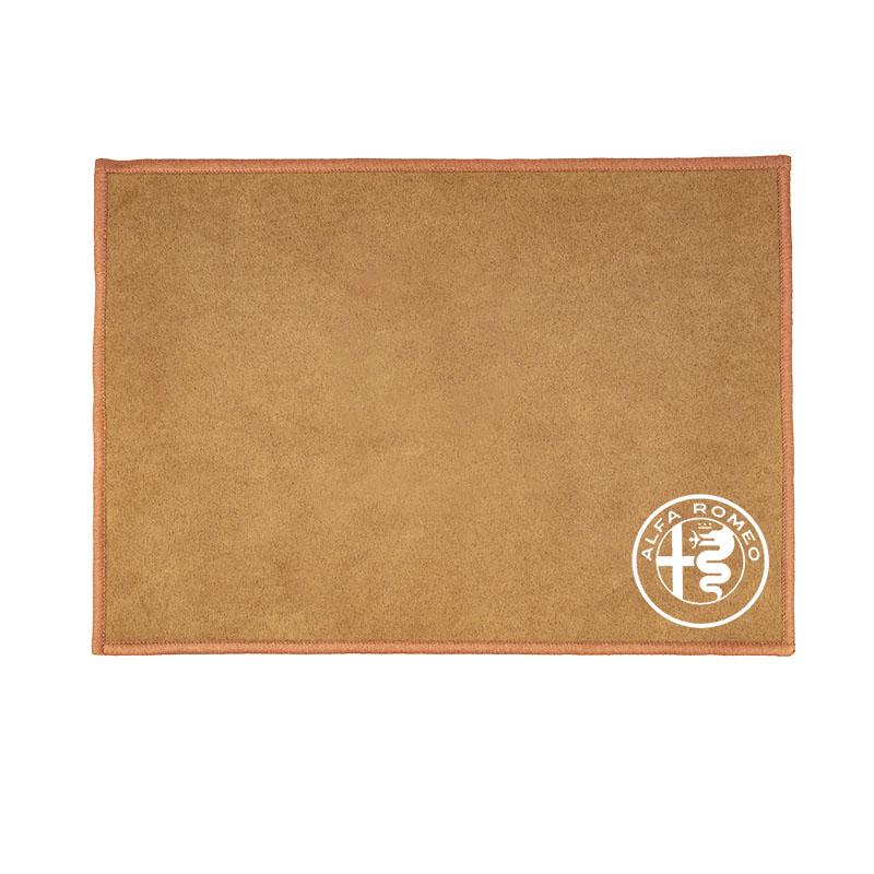 SASB6 Car Emblem Suede Towel Microfiber Uptake Cleaning Rag Cloth For Alfa Romeo 4C 159 Spider Giulia Giulietta 156 Tonale Mito 147 8C