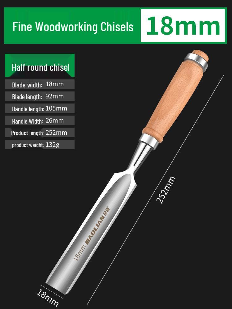 Набор столярных стамесок по дереву с деревянной рукояткой - Плоские, лопаточные, ножевые, резьбовые, канавочные и строгальные инструменты