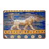 Asiatic Lion Ishtar Gate Babylon Metal Sign Plaques Funny Cinema Customize Designing Tin Sign Poster