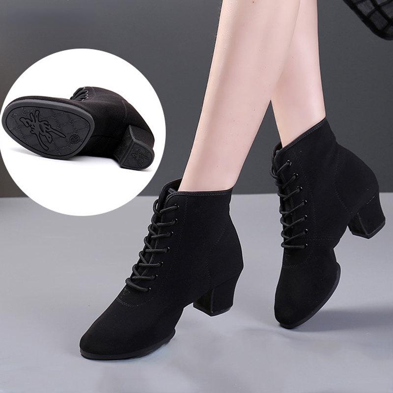 Продаются хорошо дышащие туфли женские танцевальные туфли на шнуровке каблуки женские бальные латинские танцевальные туфли Высокая помощь большой размер 34-41