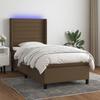 VidaXL Slat Bed Base with Mattress and LED, Upholstered Bed, Single Bed, Adult Bed for Interior Bedroom, 3138352