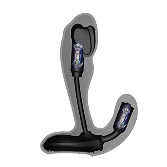 Электрическая клизма анальный вибратор с 3 функциями вибратор простаты анальная пробка (Вибрация, Лизание, Гибкий)