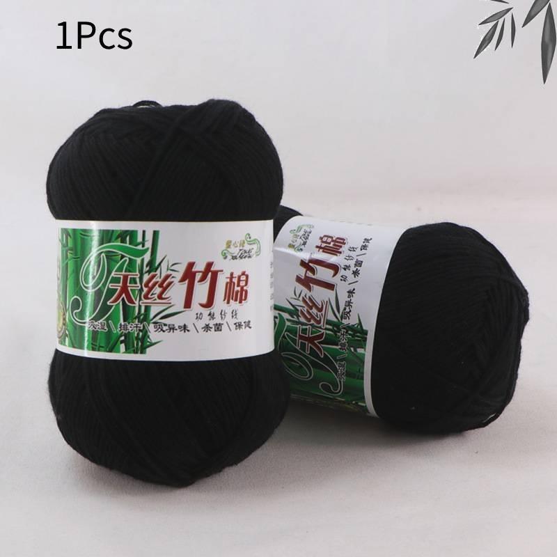 Organic Bamboo Charcoal Milk Cotton Yarn For Baby Crochet And Diy Knitting