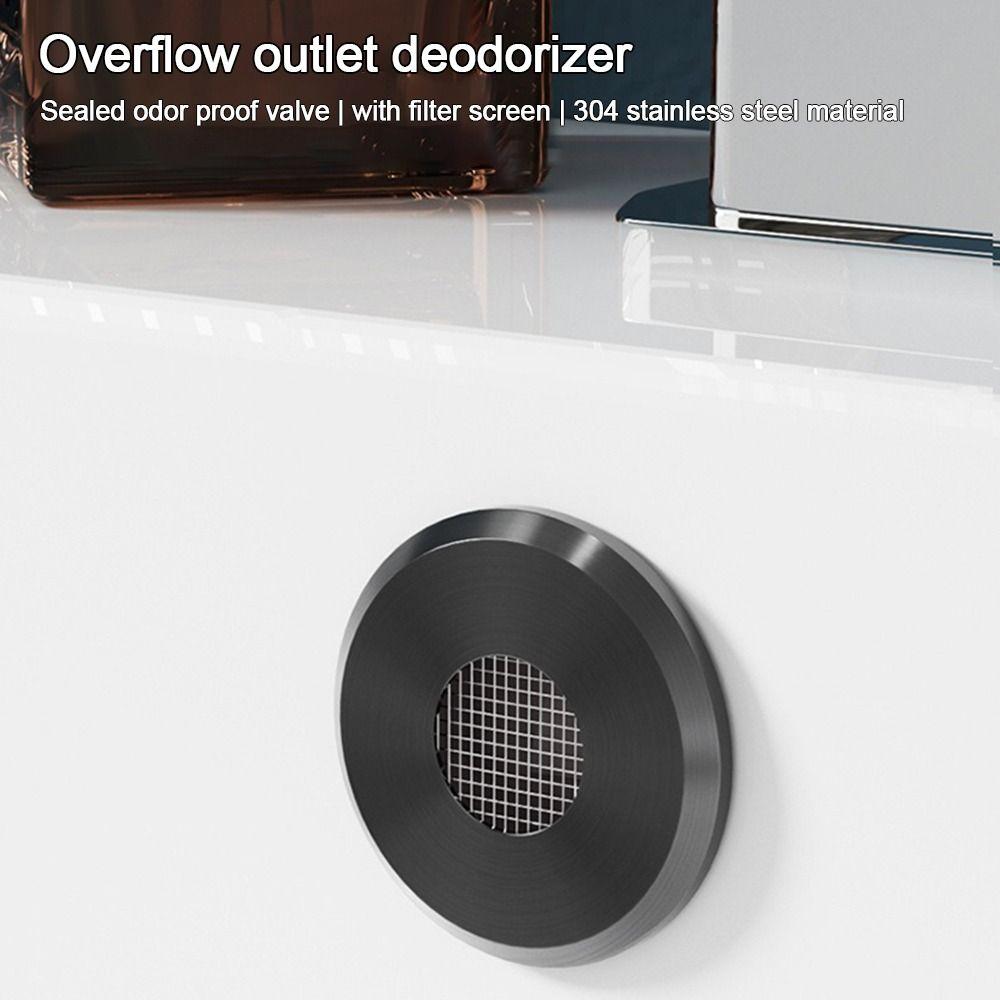 Round Sink Overflow Covers Replacement Sink Hole Cover  Kitchen Bathroom Supplies