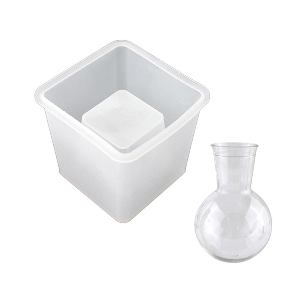 Круглые вазы из смолы, силиконовые формы для вазы, станция для размножения растений, 2 шт., силиконовая форма для вазы для гидропоники, держатель для цветов