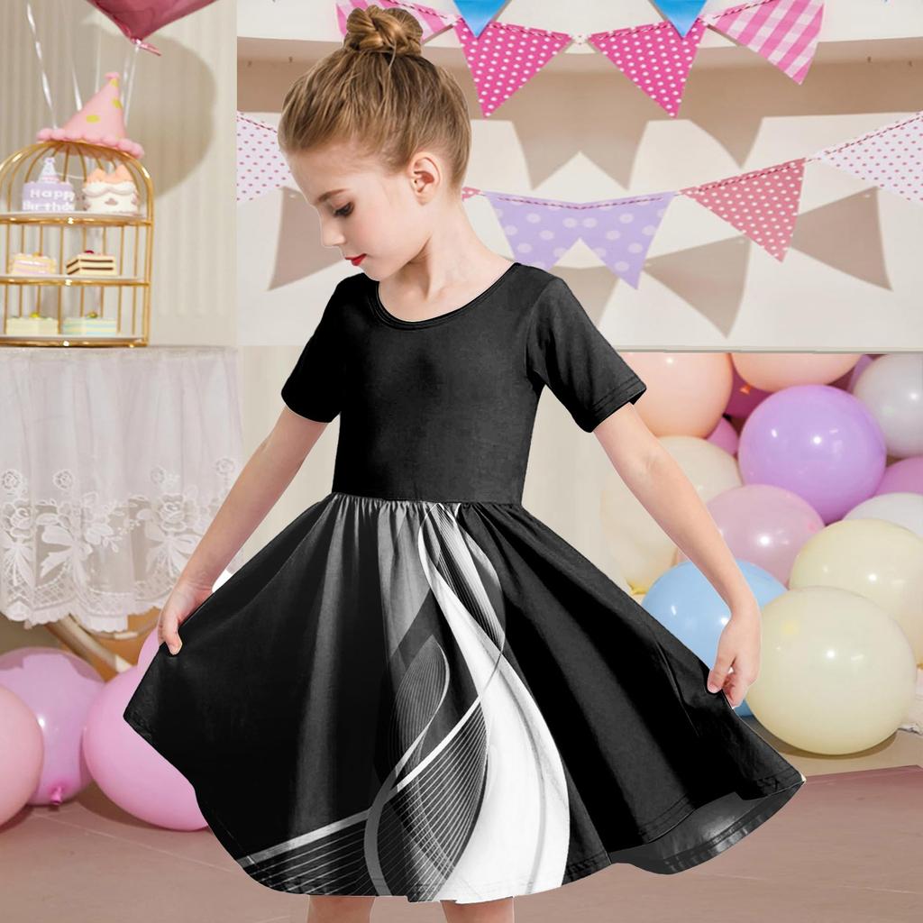 Летнее платье для девочек, платье для малышей, однотонное повседневное платье-футболка с коротким рукавом А-силуэта