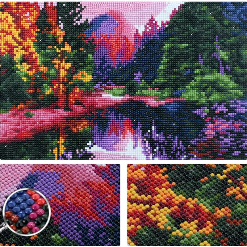 5D DIY Алмазная живопись Пейзаж Набор - Блестящее алмазное искусство