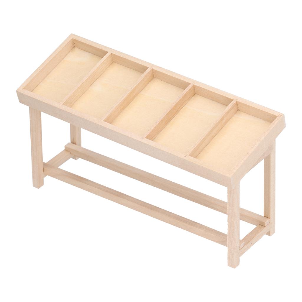 Doll House Shelf Display Racks 1:12 Miniature Wooden Stand Shelf for Doll House DIY OrnamentFruit
