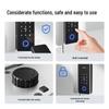 Deli Smart Fingerprint Glass Door Lock CN plug (adapter included)