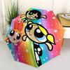 1pc Powerpuff Girls, Rainbow Stripes Themed High-quality Umbrella,Automatic Opening and Closing Umbrella,Multi-functional Umbrella G0811142