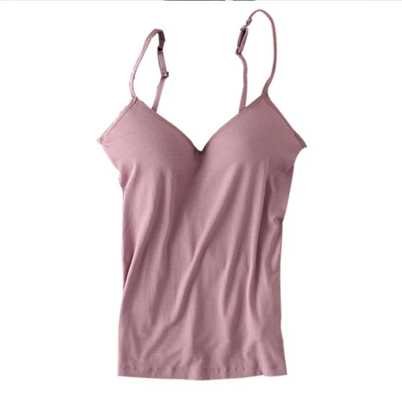 Женская майка на бретелях с накладкой на грудь, универсальный жилет без косточек, свободный бюстгальтер, жилет на подтяжках, женский, 1 шт.