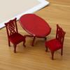1/12 Dollhouse Dining Table Doll House Accessories DIY Set Furniture Model Birthday Gifts