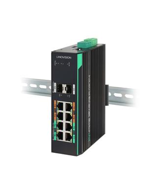 LINOVISION 1000 Мбит/с L2 управление BT90W общий бюджет POE поддержка промышленный дизайн 8-портовый POE, коммутатор, 2-портовый 1G/2.5GSFP, 4-портовый POE, 360Вт, 2-го уровня
