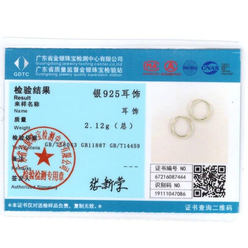 Серьги-кольца из серебра 925 пробы для женщин, сверкающие серьги Pave Cz, роскошные ювелирные изделия