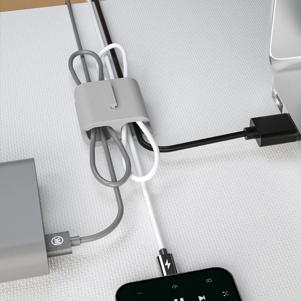 2pcs Wire Storage Charger Cord Holder Desk Tidy Organiser Cable Organizer Cable Winder Wire Cord