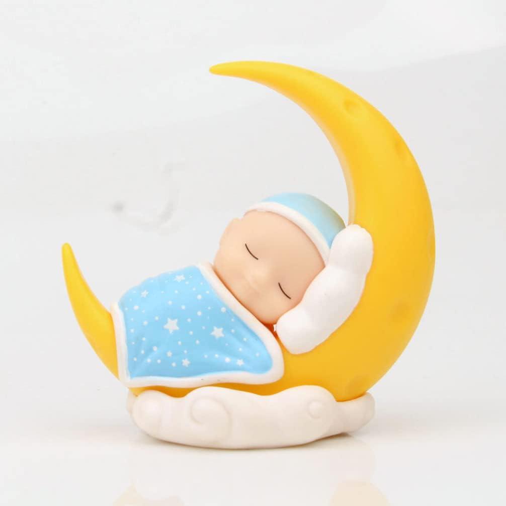 Toyvian Sleeping Baby Cake Topper Figurine Cake Topper Car Dashboard Ornaments DIY Crafts Mini Baby Figurine Baby Shower Birthday Party Decoration
