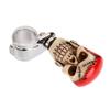 Skull Steering Wheel Knob Car Power Handle Spinner Knob Universal for Trucks Tractors Boats Red Hair White Face