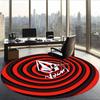 V-Volcom (1) Round Office Rug Decorative Floor Rug for Office Bedroom Living Room and Home Space