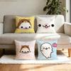 РОЗОВЫЙ Kawaii MMamegoma Наволочка Квадратная Двусторонняя Печать Короткий Плюш Подушка-Подушка для Дивана Спальня Прикроватная Подушка