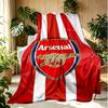 Arsenal F.C Pattern Blanket for Home Decoration, Bed, Sofa, Car Travel, Camping, Suitable for All Seasons, Birthday Christmas Gift