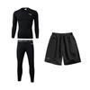 Li-Ning Компрессионный комплект с длинным рукавом и брюками для бега и тренировок Мужская спортивная одежда Черный LNBJ029-1+LNBJ027-1+LNBJ407-1