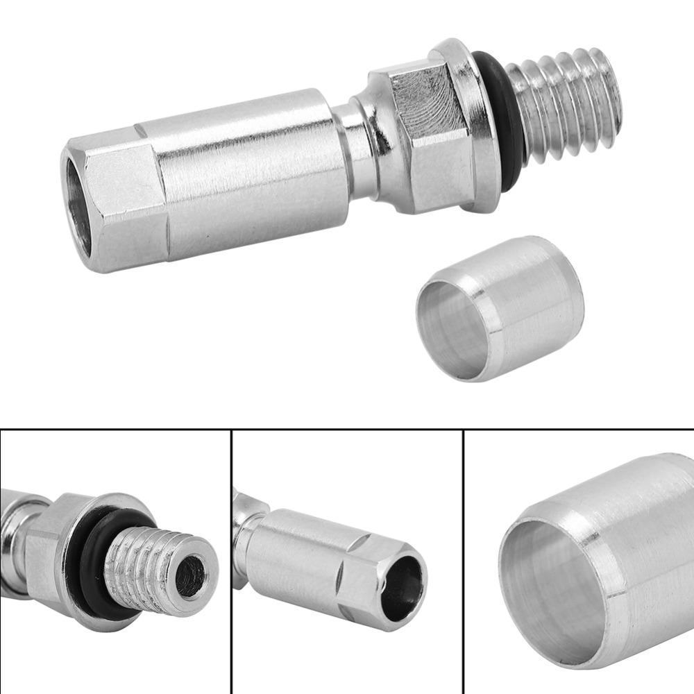 Precise Hose Connector Silver Bicycle Hydraulic Disc Brake Hose Connector for Bike Repair