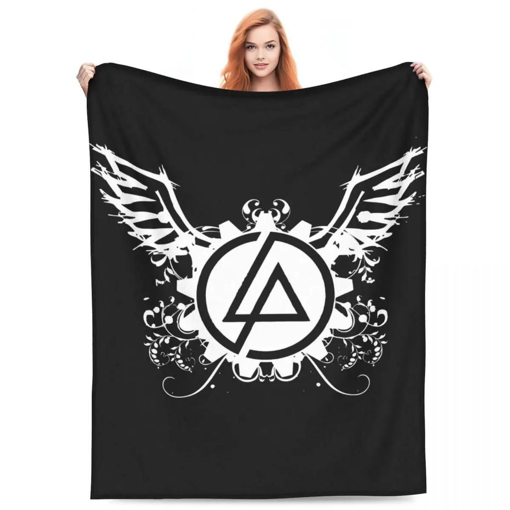 Покрывало-плед L-Linkin Rock Park Флисовое Супер Теплое Пледы для Дома Дивана Спальни Одеяло