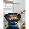 32cm hand-forged wrought iron round bottom non-coated