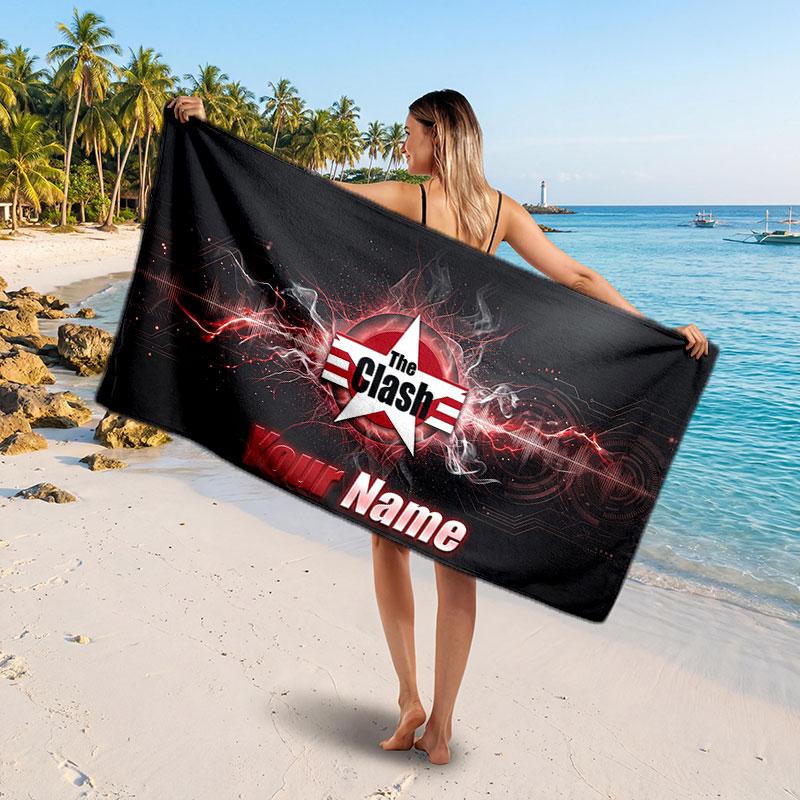 The Cure Customized Name Text Beach Towel, Soft Absorbent Towel Beach Pool Travel Personal Gift
