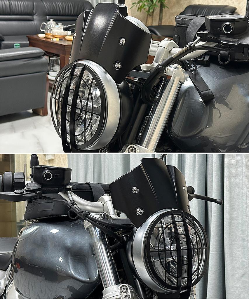 Мотоциклетное ветровое стекло для BMW R NINET NINET RNINE T 9 T Racer Pure Urban Scrambler 2014-2024 Алюминиевый дефлектор ветра Ветровое стекло