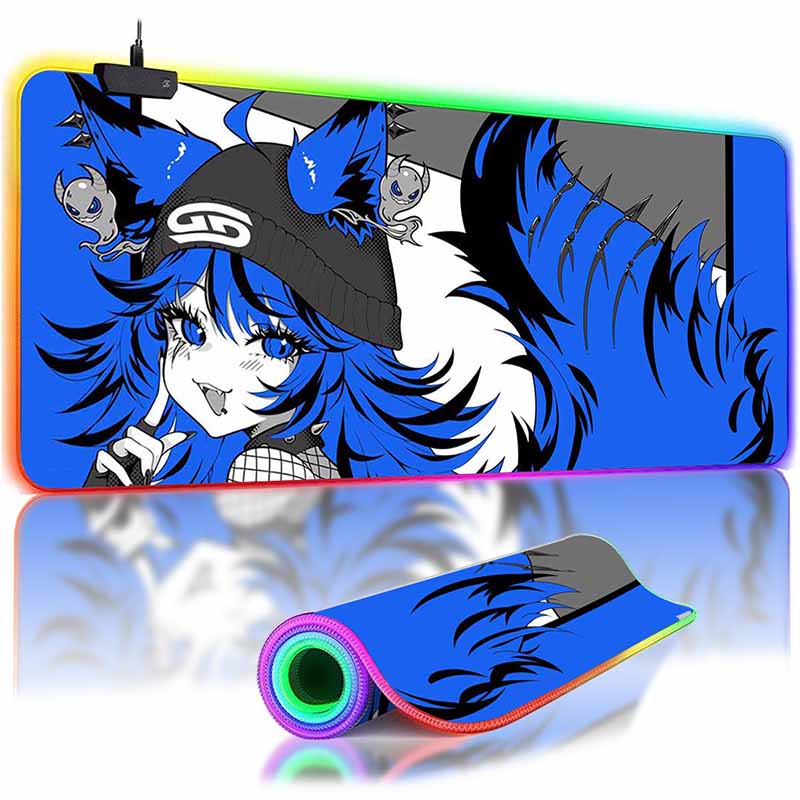 Светодиодные игровые коврики для мыши Кружки Waifu S6 Spite RGB Большой коврик для мыши Большие коврики для стола Нескользящий резиновый коврик для мыши Клавиатурные коврики Overwatched
