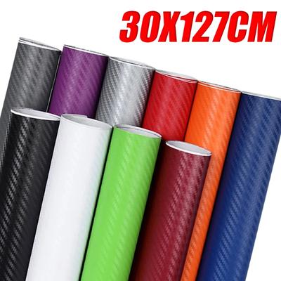 30x127 см 3D рулонная пленка из углеродного волокна, декоративные наклейки для стайлинга автомобиля, ПК, ноутбука, сделай сам, виниловая пленка из углеродного волокна, наклейки
