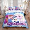 Custom Princesses Floral Bedding 3 Piece Set HD Print Duvet Cover Pillowcases for Teens Adult Bedroom Decoration