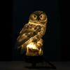 Owl Solar Light Garden Automatic Charging Weather Resistant Simple Installation LED Solar Lamp Owl Statue Lawn Patio Decor