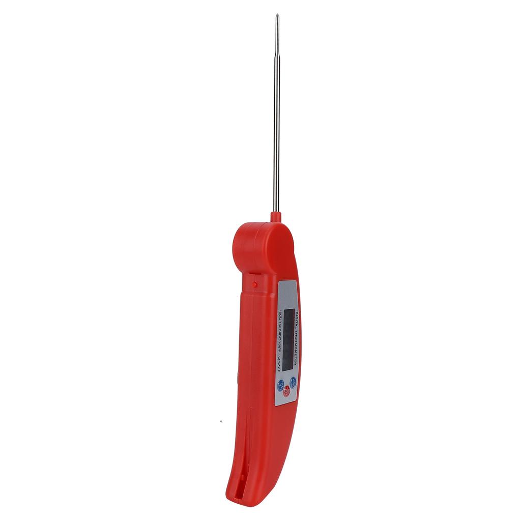 Red Folding Food Thermometer Portable HighAccuracy LCD Digital Cooking Temperature Meter