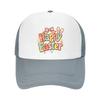 Pastel Bunny Lettering Spring Celebr Mesh Baseball Cap Casual Hat Outdoor  For Womens Unisex FeUnisex