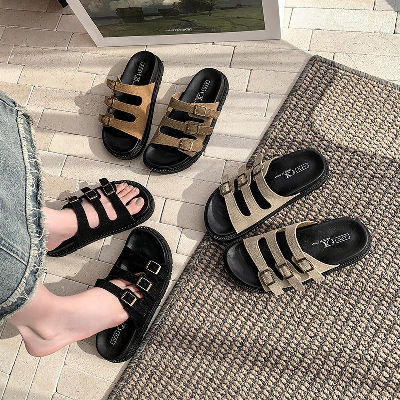 Повседневные сандалии на платформе сандалии-маффины универсальные новые тапочки верхняя обувь женская летняя интернет знаменитость высота мода 2025