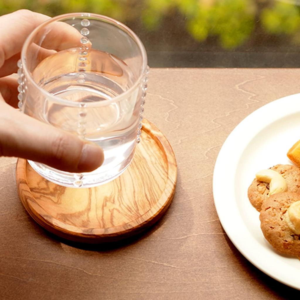 Деревянные подставки Altereno, поднос, настольные аксессуары, итальянские, набор из 2 штук, круглые, маленькие