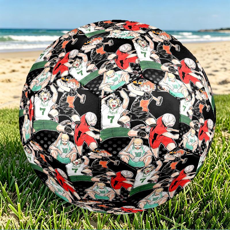 Haikyu Print Size 5 Soccer Ball, PU Wear Resistant Football for Match Training and Daily Practice, Birthday Gift for Soccer Fans
