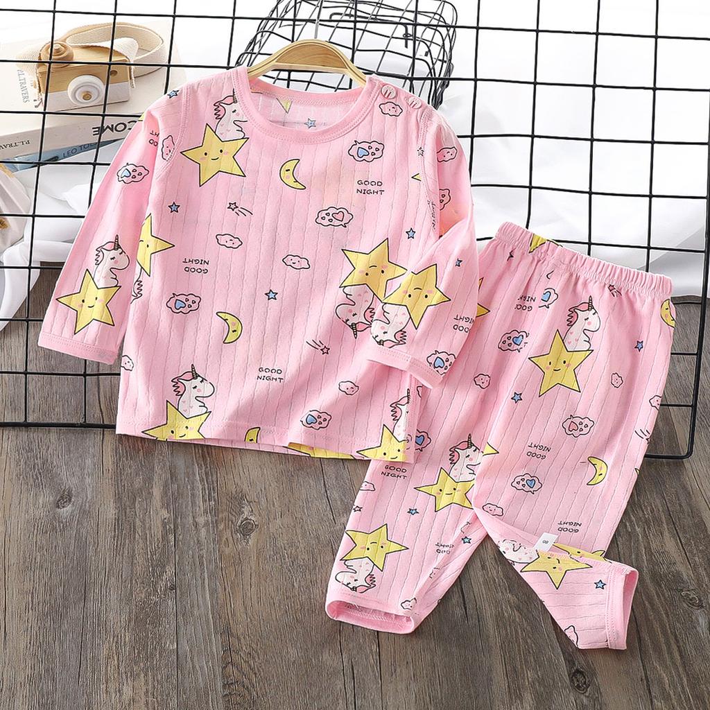 Милый детский домашний костюм, летние пижамы из чистого хлопка для мальчиков и девочек с героями мультфильмов