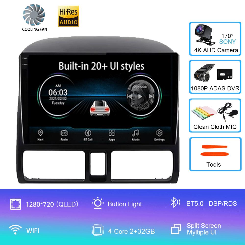 For Honda CR-V CRV 2001 - 2006 Android 14 Car Radio Multimedia Player OLED Screen Navigation GPS CarPlay Stereo 2 DIN Head Unit