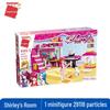 Enlightenment 4101 Girl's Bedroom Building Blocks Set - Educational Pretend Play Toy with Small Particle Assembly.