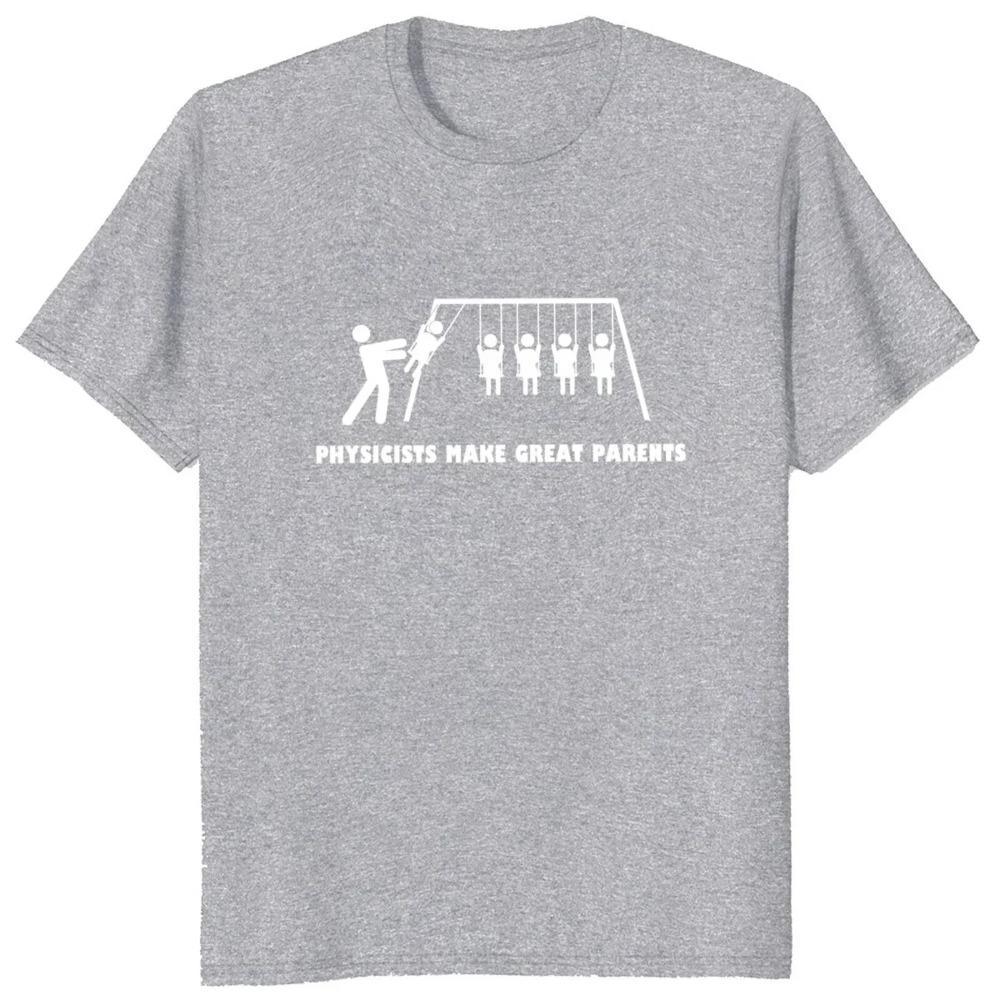 Унисекс футболка с круглым вырезом, повседневная летняя, европейский размер, Футболка «Физики — отличные родители», Забавные научные шутки, Гик харадзюку